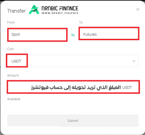 نقل المبلغ إلى حساب فيوتشرز