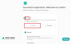 المصادقة ذات العاملين 2FA في بورصة CoinEx